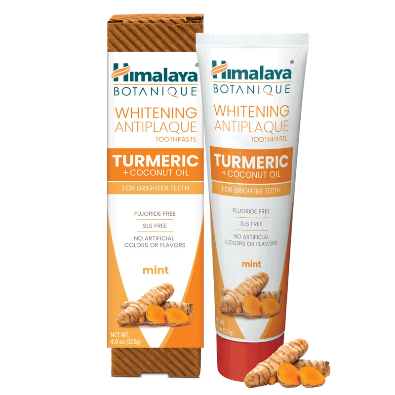 🎁 Himalaya Botanique Whitening Antiplaque Toothpaste Turmeric + Coconut Oil 113G (100% off)